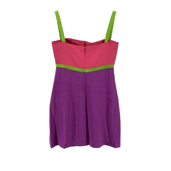 Versace Cutout Crepe Purple Acetate Mini Dress Size 40 - Picture 3 of 6